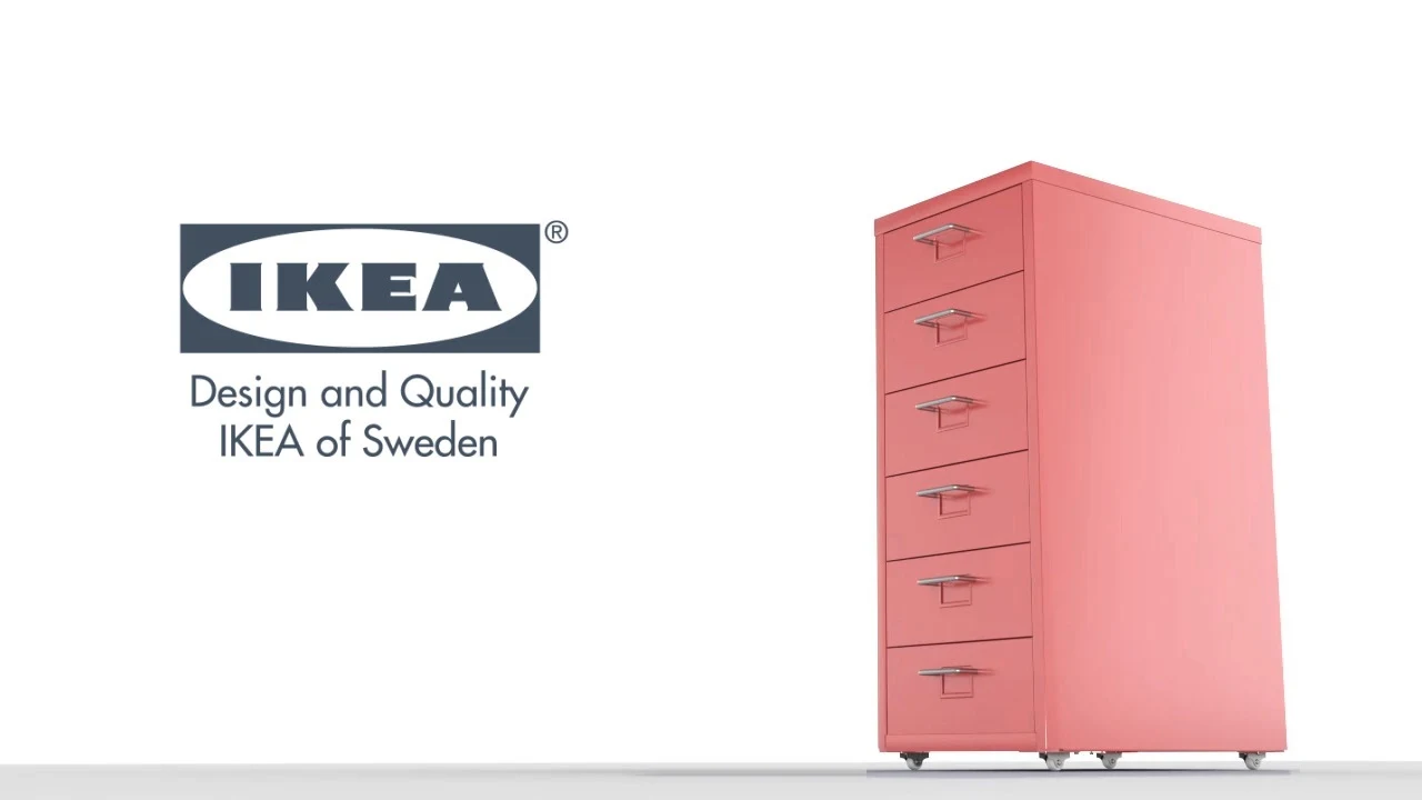 IKEA HELMER cabinet 3D assembly animation
