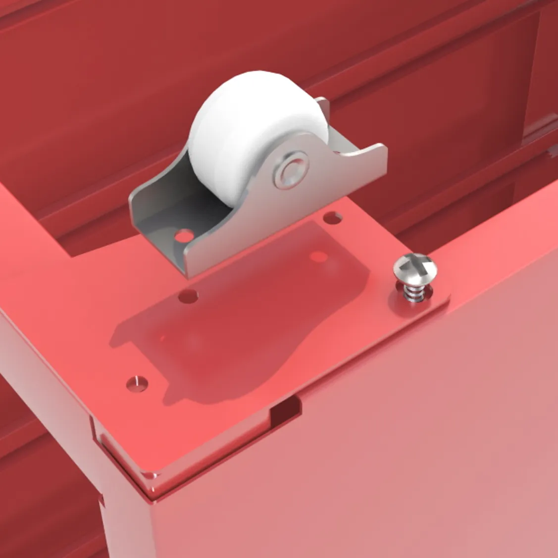 3D animation of the same caster, IKEA HELMER